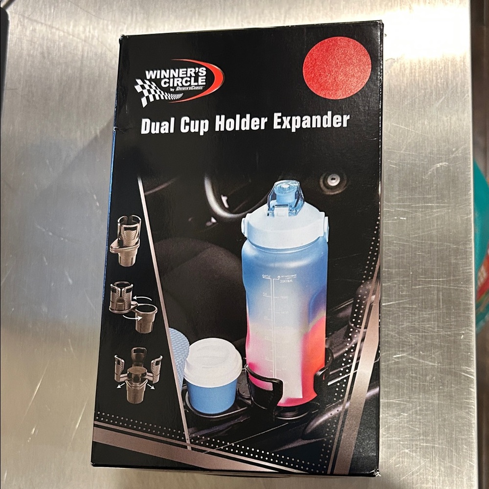 Dual Cup Holder Expander for Car - Black